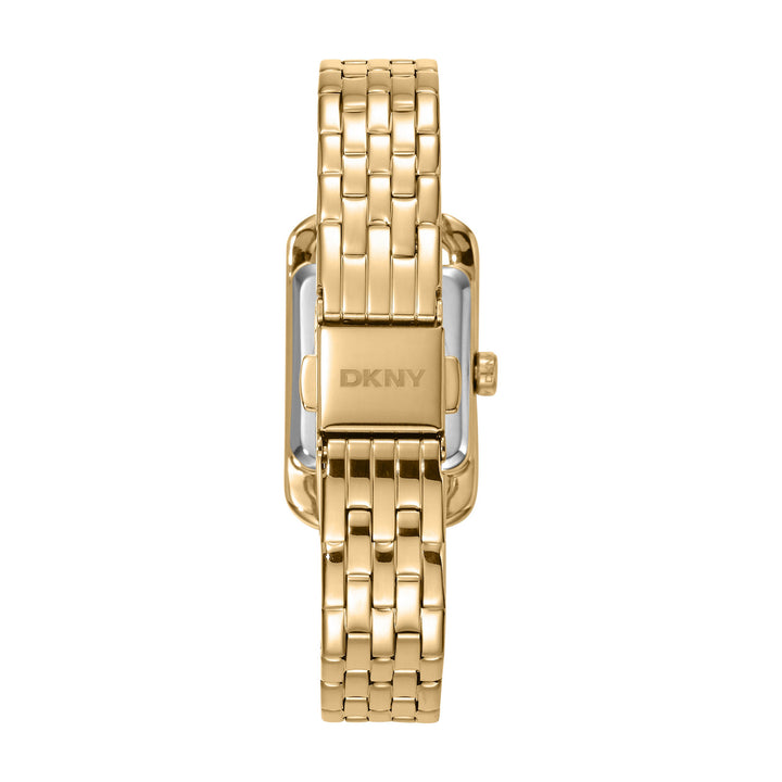 DKNY Signature Shape Gold 20x33mm Silver Dial Womens Watch