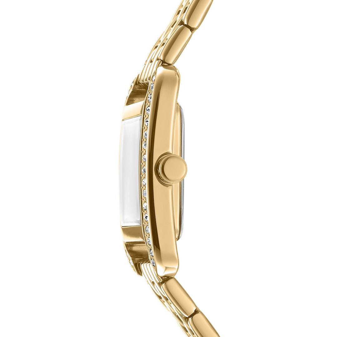 DKNY Signature Shape Gold 20x33mm Silver Dial Womens Watch