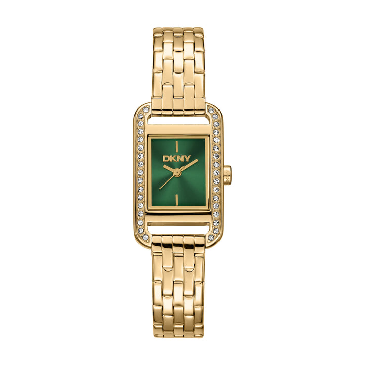 DKNY Signature Shape Gold 20x33mm Green Dial Womens Watch