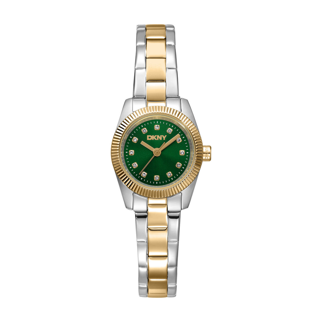 DKNY Mini Two-Tone 23mm Green Dial Womens Watch
