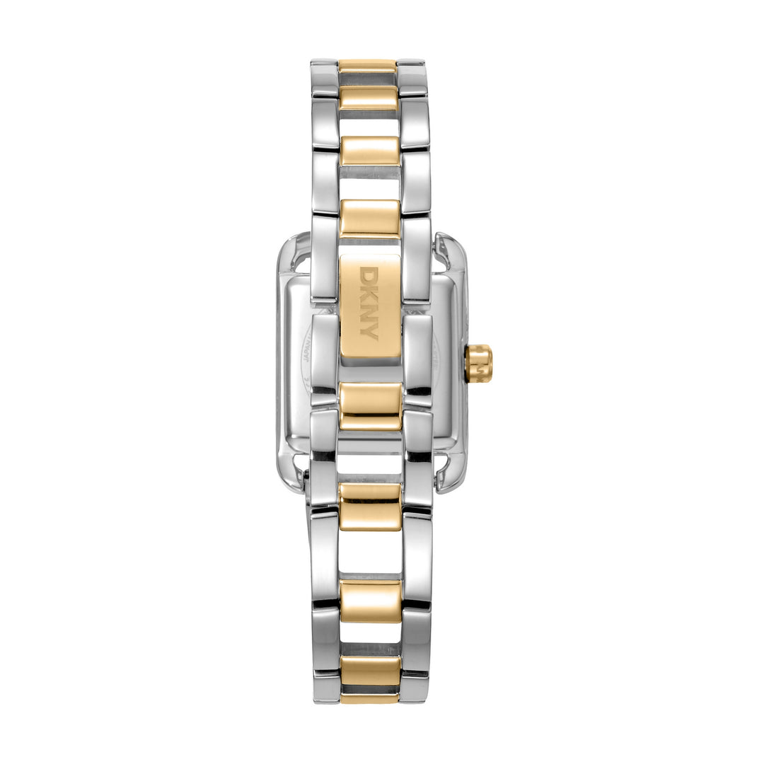 DKNY Mini Two-Tone 21x27mm Green Dial Womens Watch + Gold Bracelet