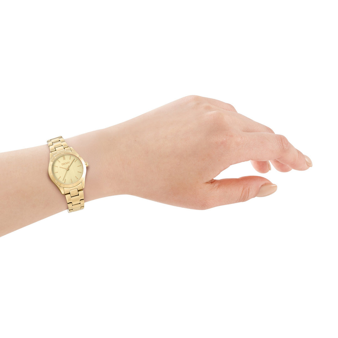 DKNY Logo Gold Stainless Steel 28mm Watch - view 4