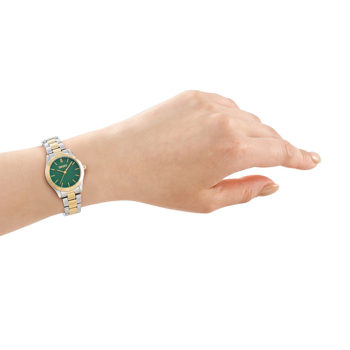 DKNY Logo Two Tone Stainless Steel 28mm Watch - view 4
