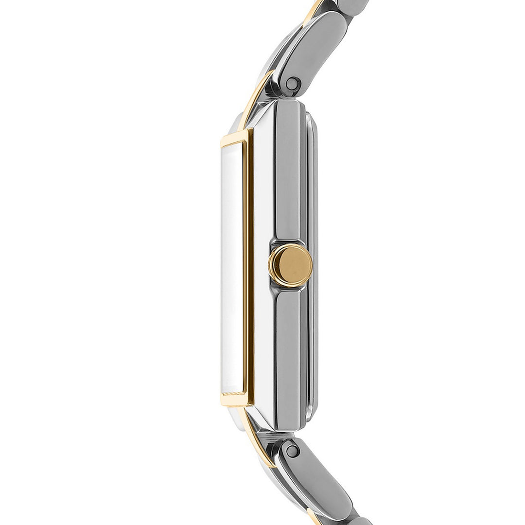 DKNY Signature Shape Two Tone Stainless Steel 20x30mm Green Dial Watch - view 3