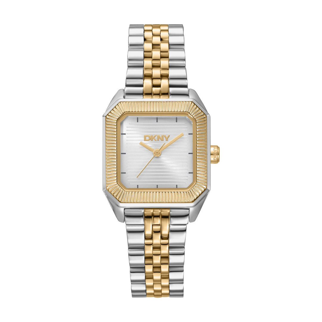 DKNY Signature Shape Two-Tone 27x34mm Silver Dial Womens Watch