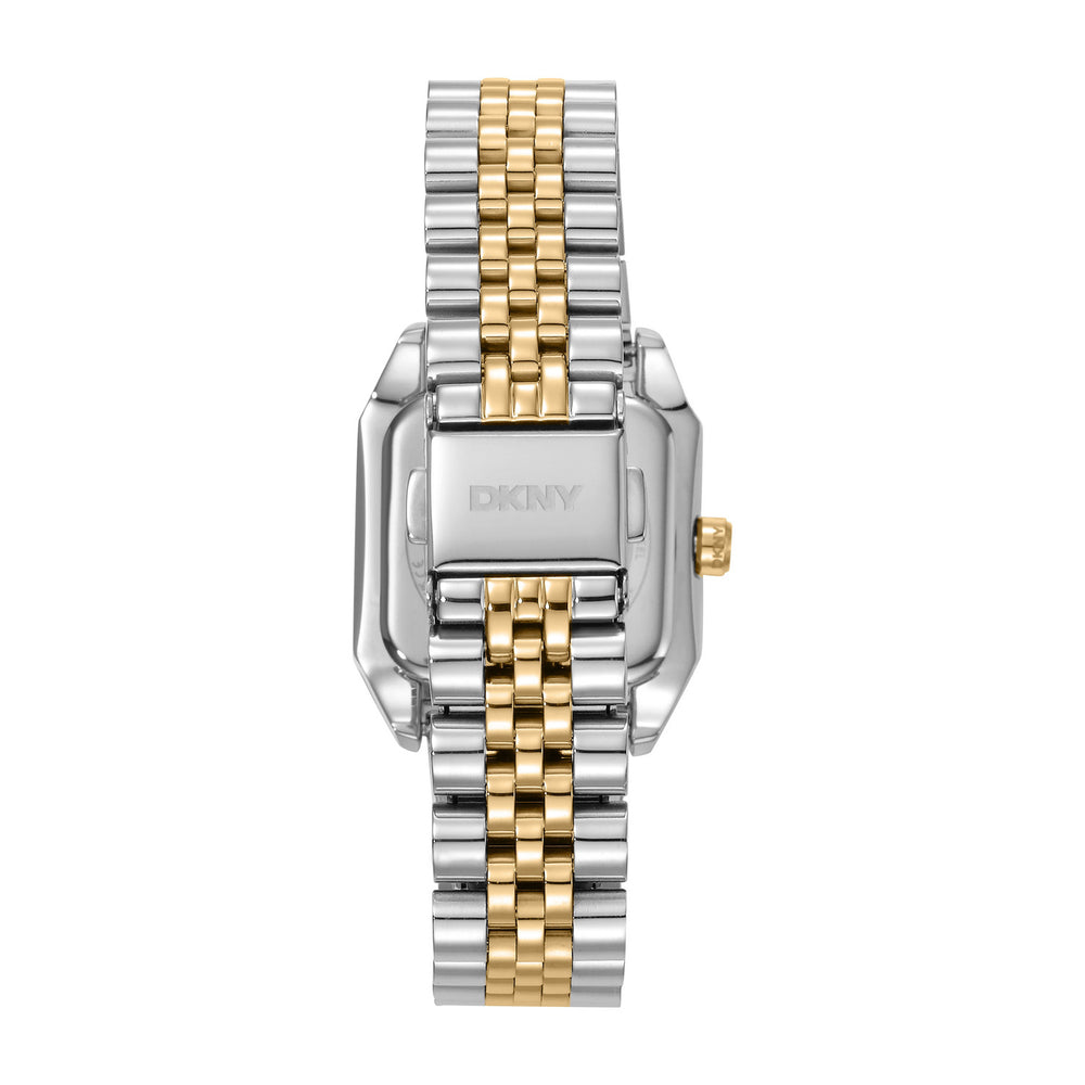 DKNY Signature Shape Two-Tone 27x34mm Silver Dial Womens Watch