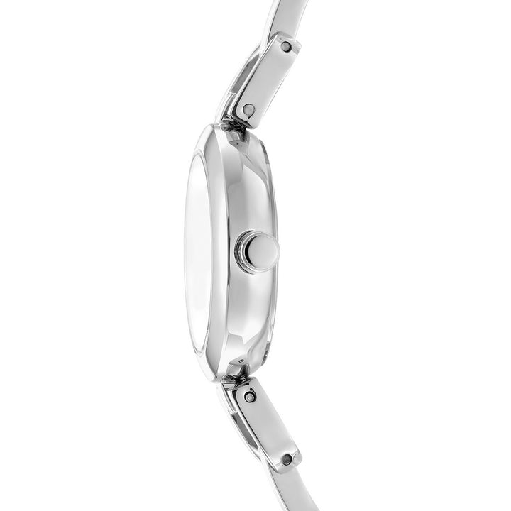 DKNY Half Bangle Silver 26mm Black Dial Womens Watch