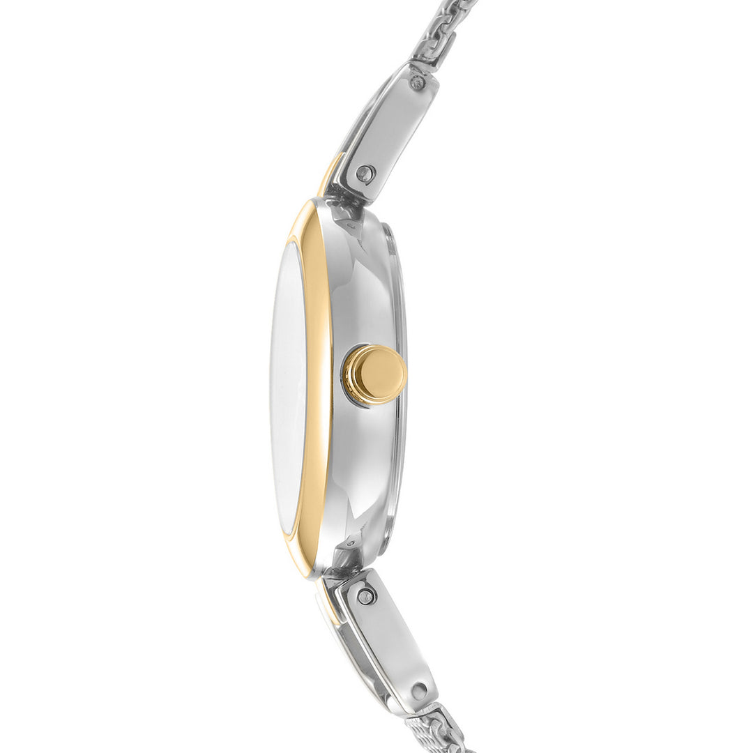 DKNY Milanese Two-Tone 26mm Silver Dial Womens Watch