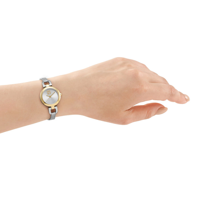 DKNY Milanese Two-Tone 26mm Silver Dial Womens Watch