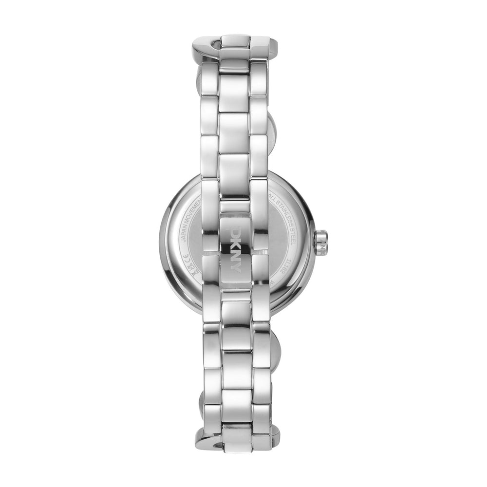 DKNY Open Link Silver 28mm Silver Dial Womens Watch