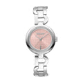DKNY Open Link Silver 28mm Pink Womens Watch