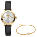 DKNY Essentials Gold 28mm Silver Dial Womens Watch + Gold Bracelet