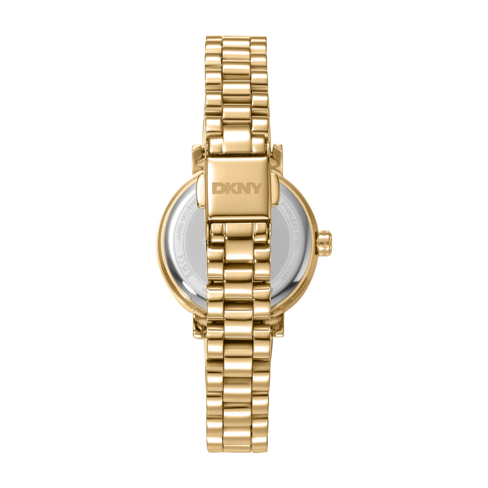 DKNY Essentials Gold 28mm Womens Watch + Gold Bracelet