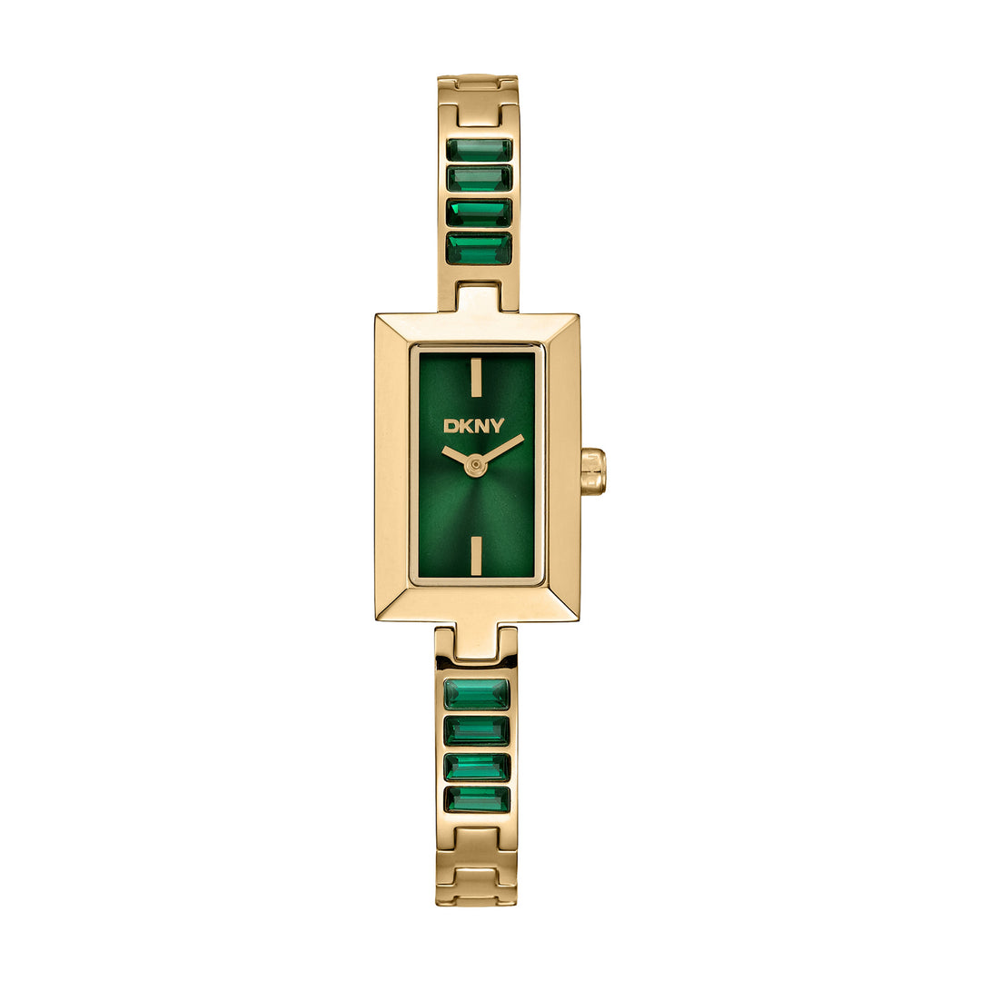 DKNY Signature Shape Green/Gold Stainless Steel 17x31.5mm Watch
