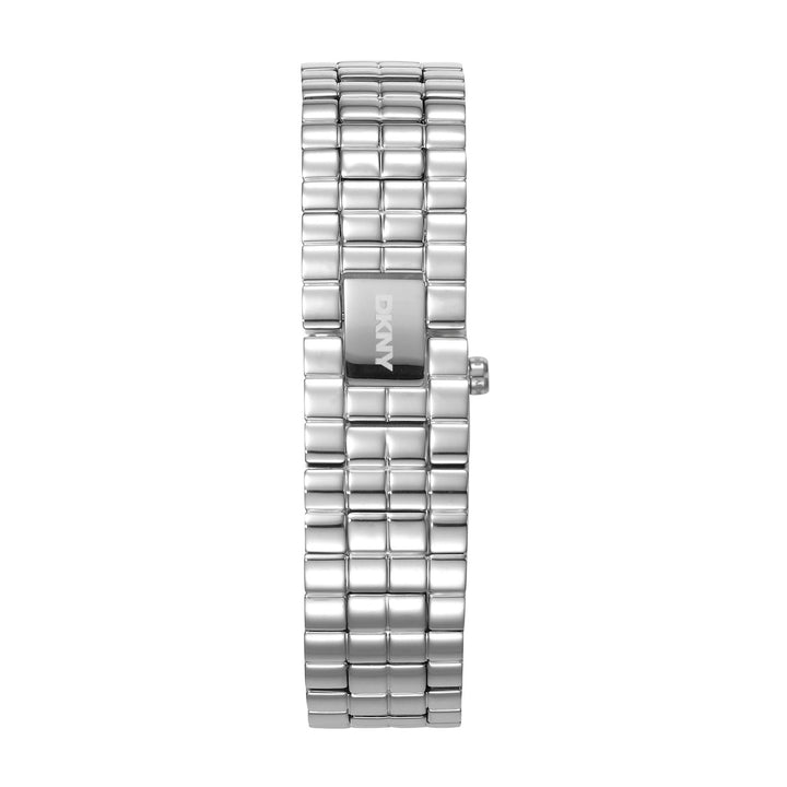DKNY Signature Shape Silver 17x25.5mm Black Dial Womens Watch