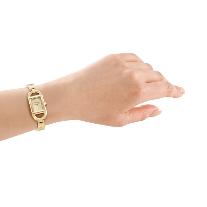 DKNY Signature Shape Gold Stainless Steel 18x37mm Watch - view 4
