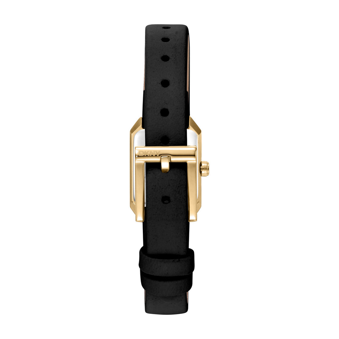 DKNY Signature Shape Gold Black Leather 18x27mm Watch - view 2