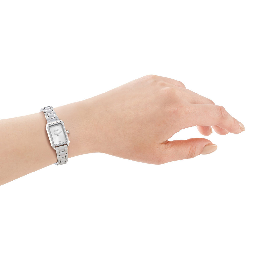 DKNY Signature Shape Silver Stainless Steel 18x27mm Watch - view 4