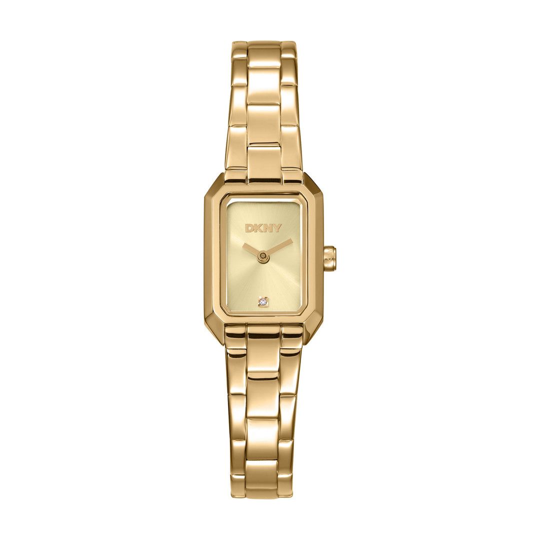 DKNY Signature Shape Gold Stainless Steel 18x27mm Watch