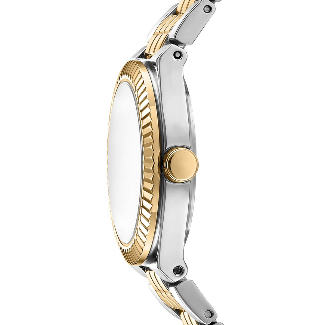 DKNY Essentials Two Tone Stainless Steel 28mm Green Dial Watch and Gold Stainless Steel Bracelet Set - view 3