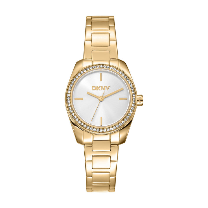 DKNY Evening Gold Stainless Steel 28mm Watch and Gold Stainless Steel Bracelet Set - view 4