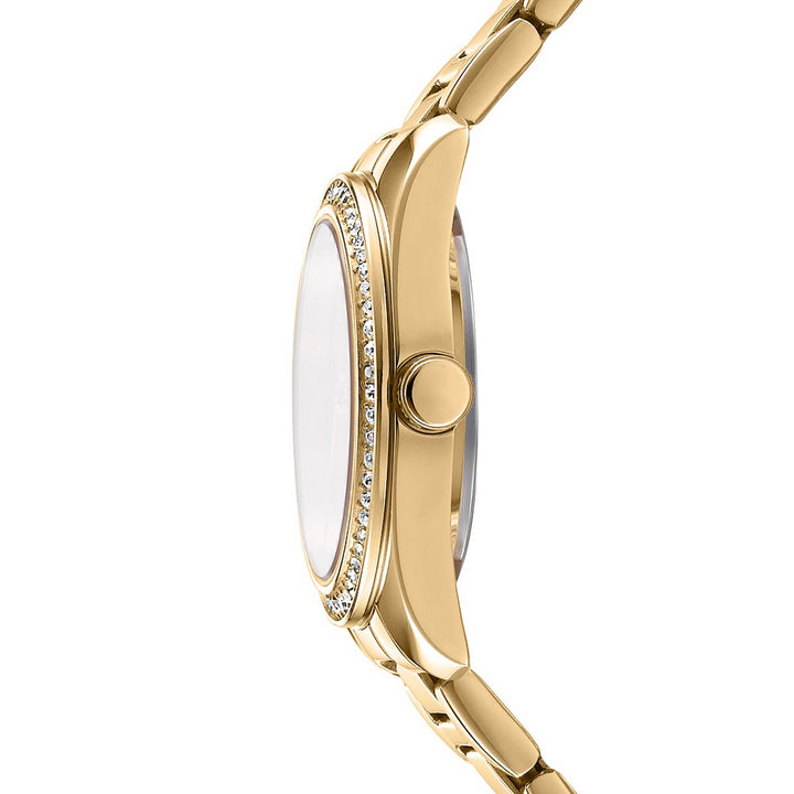 DKNY Evening Gold Stainless Steel 28mm Watch and Gold Stainless Steel Bracelet Set - view 3