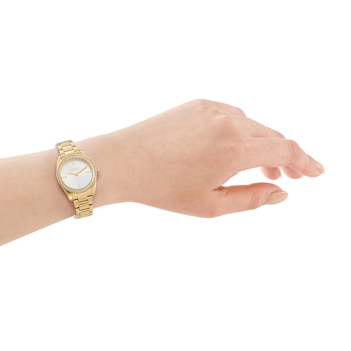 DKNY Evening Gold Stainless Steel 28mm Watch and Gold Stainless Steel Bracelet Set - view 5