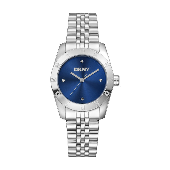 DKNY Logo Silver Stainless Steel 30mm Watch