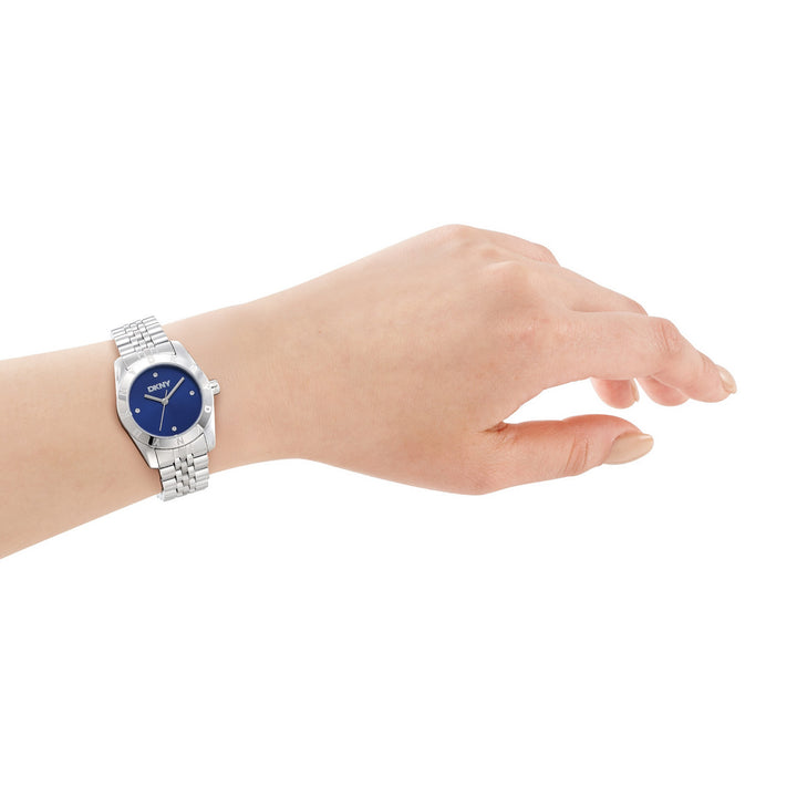 DKNY Logo Silver Stainless Steel 30mm Watch - view 4