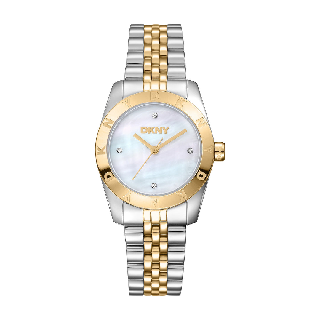 DKNY Logo Two Tone Stainless Steel 30mm Watch