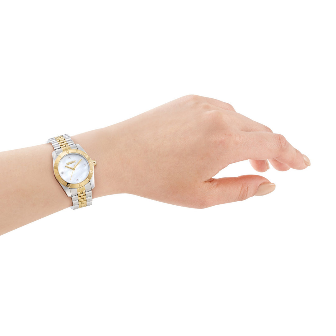 DKNY Logo Two Tone Stainless Steel 30mm Watch - view 4