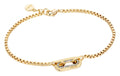 Oval Stone Set Gold Bracelet