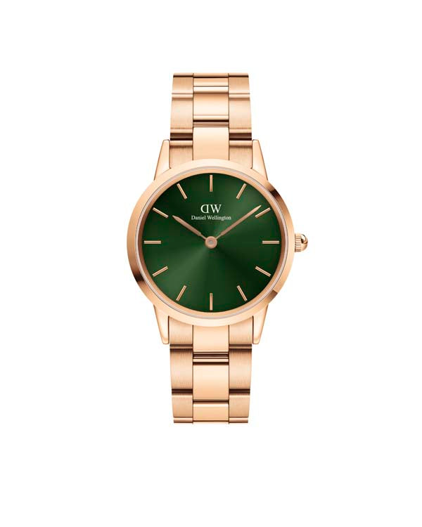 Daniel Wellington Iconic Link Emerald 32 Rose Gold & Green Watch