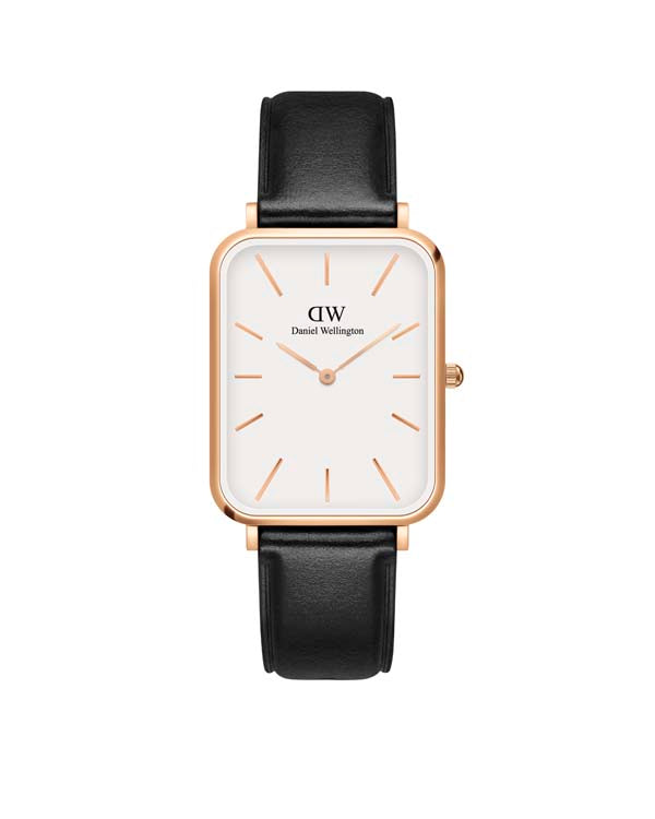 Daniel Wellington Quadro 29X36.5 Pressed Sheffield Rose Gold & White Watch