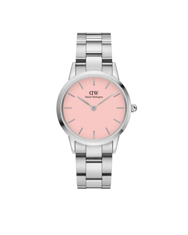Daniel Wellington Iconic Link 32 Silver & Pastel Pink Watch