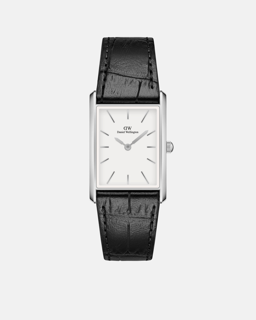 Daniel Wellington Bound 35x24 Black Croc Leather S White Watch