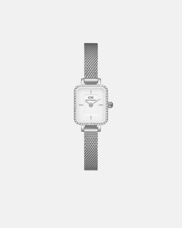 Daniel Wellington Quadro Mini Bezel Lumine 15x18 Sterling S White Watch