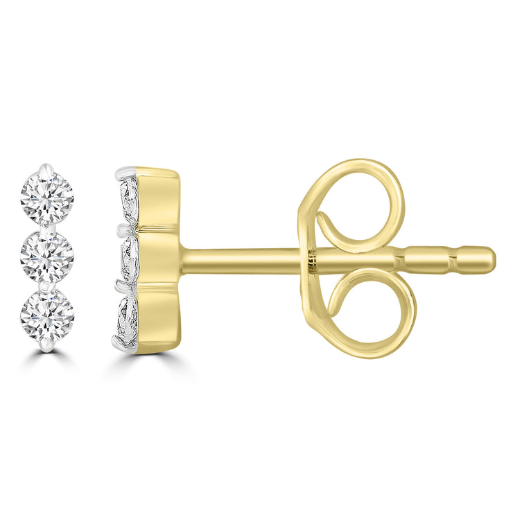 Diamond Fashion Earrings with 0.15ct Diamonds in 9K Yellow Gold