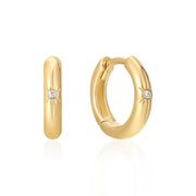 Ania Haie Gold Star Huggie Hoop Earrings