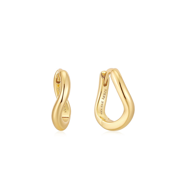 Silver Star Huggie Hoop Earrings by Ania Haie - Jewelry By Designs