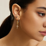 Ania Haie Silver Arrow Abalone Stud Earrings