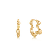 Ania Haie Gold Twisted Wave Hoop Earrings