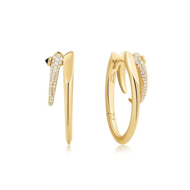 Ania Haie Gold Sparkle Double Hoop Earrings