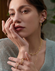 Ania Haie Gold Pearl Barbell Earrings