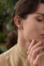 Ania Haie Silver Pearl Barbell Earrings