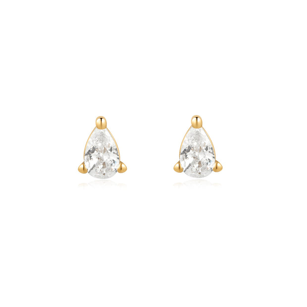 Gold Pear Studs | The Jewellery Boutique Australia