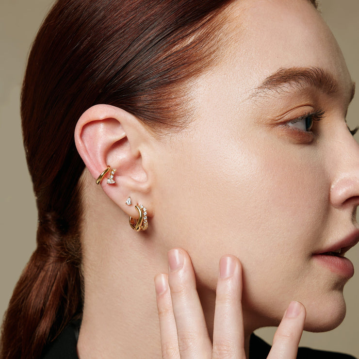 Gold Pear Studs | The Jewellery Boutique Australia