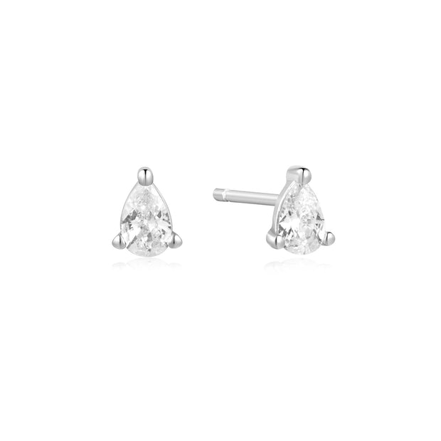 Ania Haie Silver Pear Studs | The Jewellery Boutique Australia