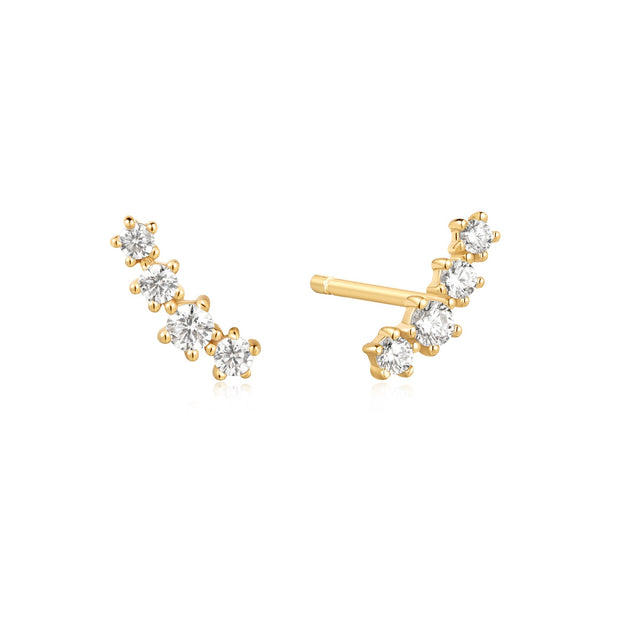 Ania Haie Gold Sparkle Climber Studs | The Jewellery Boutique Australia