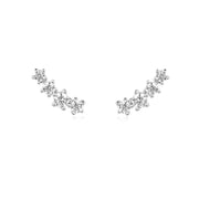 Silver Sparkle Climber Studs | The Jewellery Boutique Australia